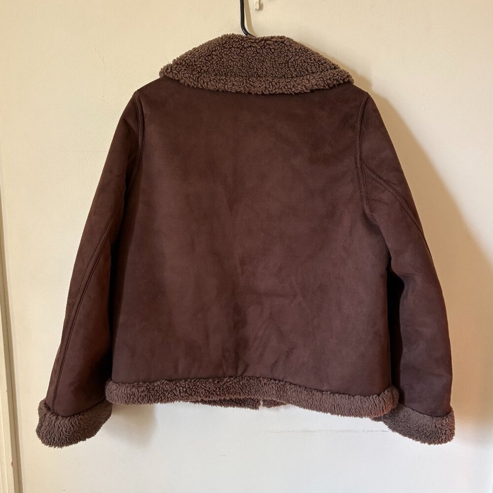 Uniqlo Women's Pile-Lined Jacked Dark Brown Size M - Picture 6 of 9